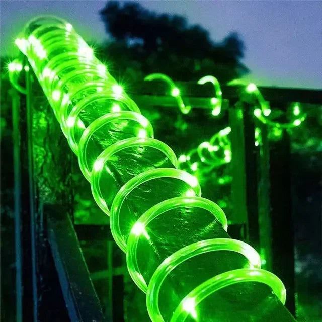 Outdoor Solar Tube Rope Led Light Garden Christmas Decoration Fairy String Light 22M Outdoor Wedding Party Led Lamp