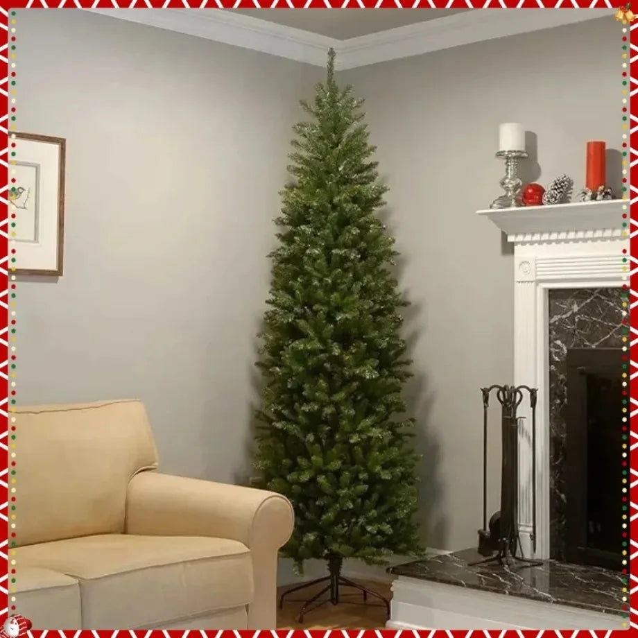 Artificial Christmas Tree PVC Material LED Light Pencil Christmas Tree 1.5m to 2.1m Family Christmas Party Scene Decorations