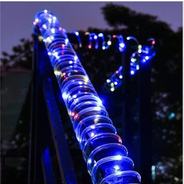 Outdoor Solar Tube Rope Led Light Garden Christmas Decoration Fairy String Light 22M Outdoor Wedding Party Led Lamp