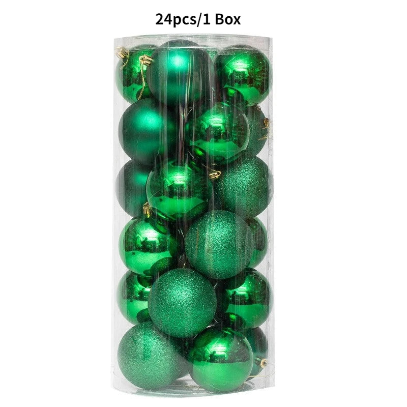 24/36Pcs/Box Christmas Ball Decoration Xmas Tree Pendent Ornaments for Home Decor Navidad New Year 2026 Party Supplies Accessory