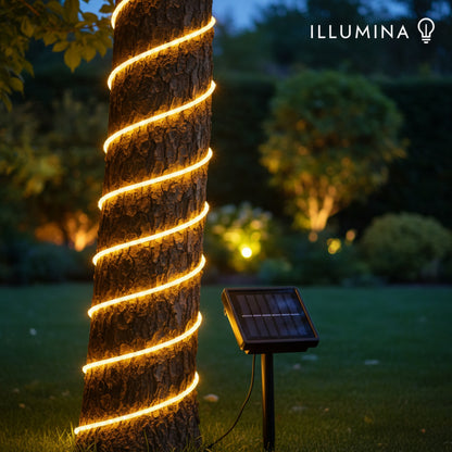 300LED Solar Rope Strip Light Outdoor Waterproof Fairy Light Strings Christmas Decor for Garden Lawn Tree Yard Fence Pathway
