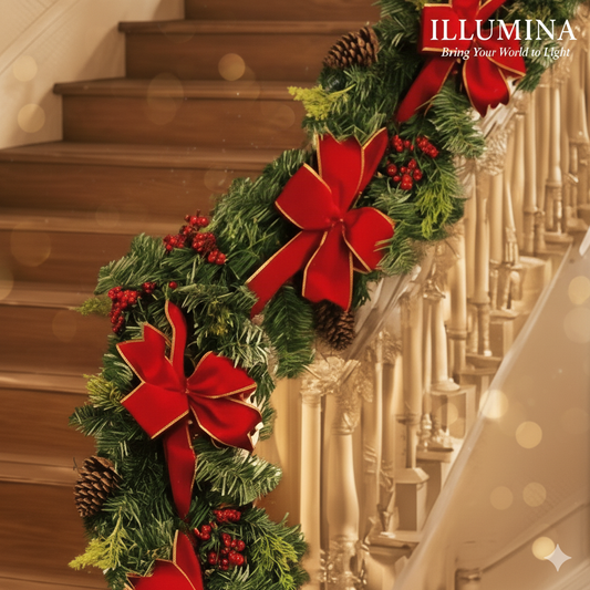 Staircase Garland Red