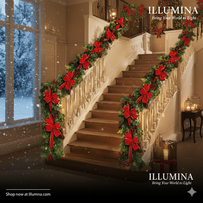 Staircase Garland Red