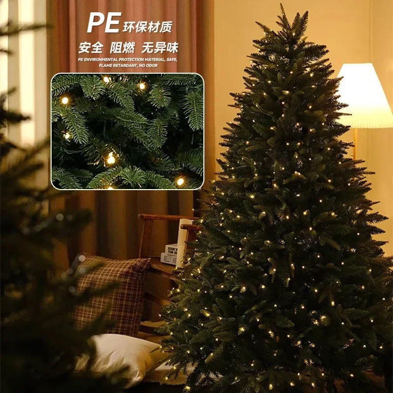 Artificial Christmas Tree PE Material with LED Lights Large Christmas Tree 1.2m To 1.8m Family New Year Atmosphere Decoration