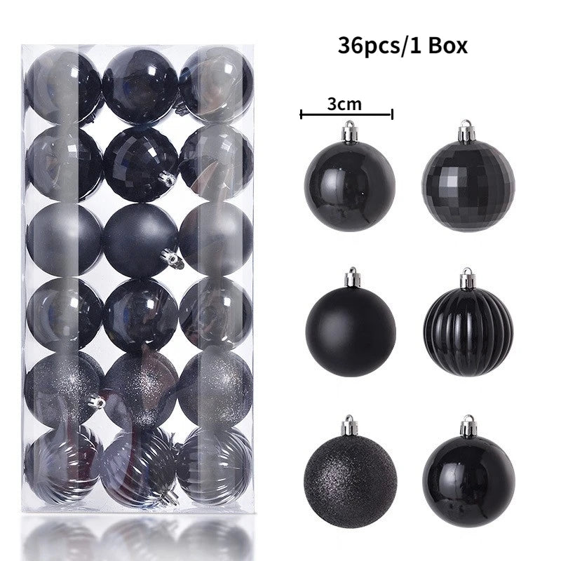 24/36Pcs/Box Christmas Ball Decoration Xmas Tree Pendent Ornaments for Home Decor Navidad New Year 2026 Party Supplies Accessory