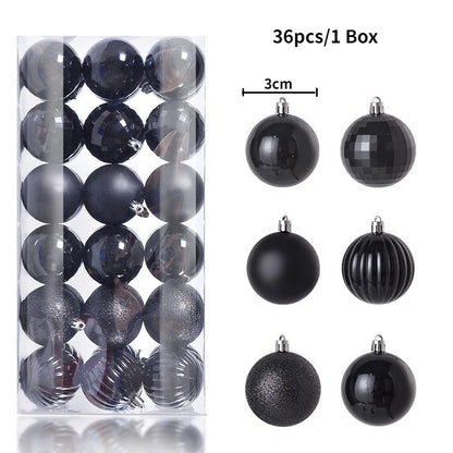 24/36Pcs/Box Christmas Ball Decoration Xmas Tree Pendent Ornaments for Home Decor Navidad New Year 2026 Party Supplies Accessory