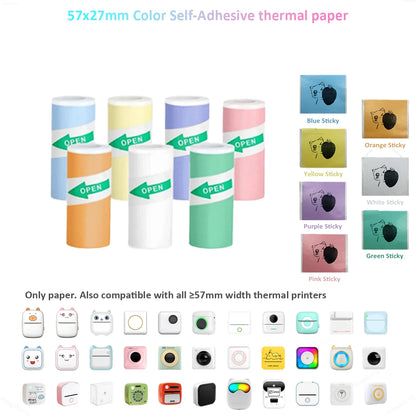 Mini Sticker Printer,Inkless Thermal Printer, Pocket Bluetooth Printer for Halloween Christmas Gift for Photo,Memo Impressora