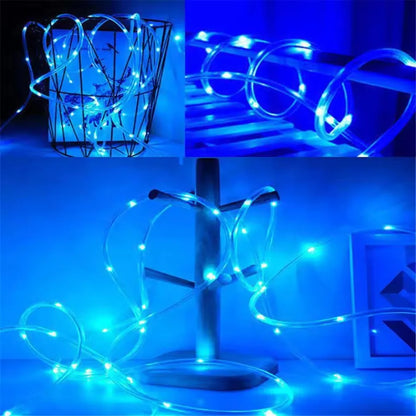 Outdoor Solar Tube Rope Led Light Garden Christmas Decoration Fairy String Light 22M Outdoor Wedding Party Led Lamp