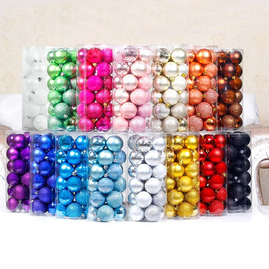 24/36Pcs/Box Christmas Ball Decoration Xmas Tree Pendent Ornaments for Home Decor Navidad New Year 2026 Party Supplies Accessory
