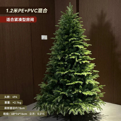 Christmas Tree PE Encrypted Christmas Decoration with Lights,Folding and Retractable Pine Needles,Christmas Tree Set Decoration