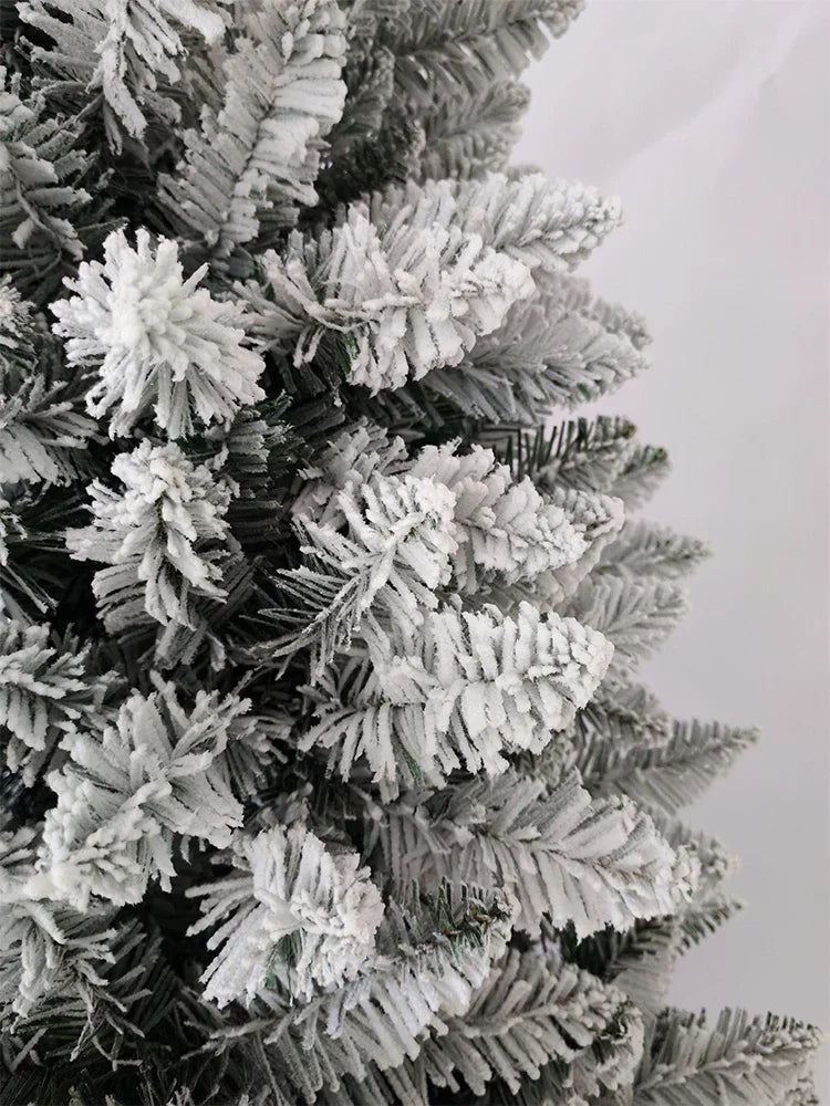 Artificial Christmas Tree 120CM-210CM Large PVC Encryption Tip Flocked Christmas Tree Family Christmas Atmosphere Decoration