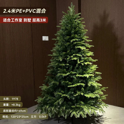 Christmas Tree PE Encrypted Christmas Decoration with Lights,Folding and Retractable Pine Needles,Christmas Tree Set Decoration