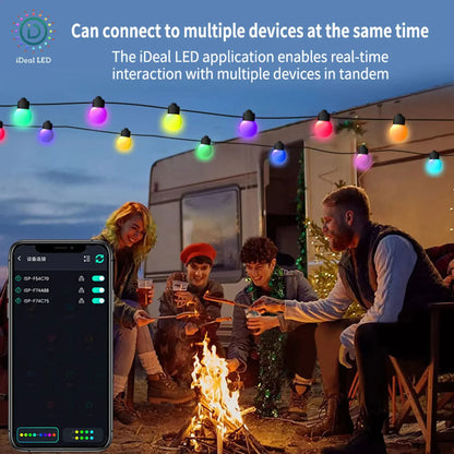 Christmas Party DIY Fairy String Light with Bluetooth APP and Remote Control LED Lighting Strings Waterproof USB Garden Decor