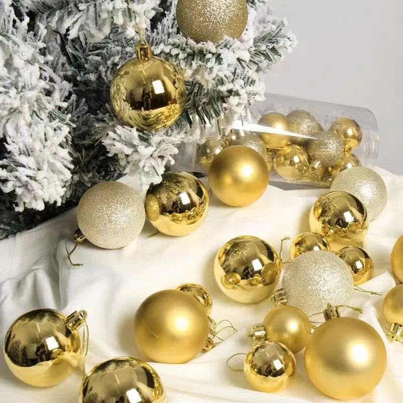 24/36Pcs/Box Christmas Ball Decoration Xmas Tree Pendent Ornaments for Home Decor Navidad New Year 2026 Party Supplies Accessory