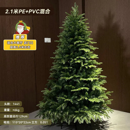 Christmas Tree PE Encrypted Christmas Decoration with Lights,Folding and Retractable Pine Needles,Christmas Tree Set Decoration