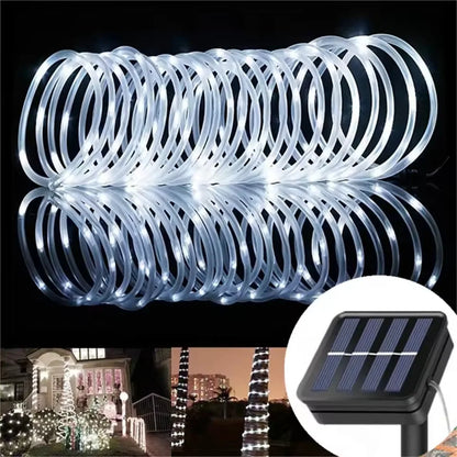 Outdoor Solar Tube Rope Led Light Garden Christmas Decoration Fairy String Light 22M Outdoor Wedding Party Led Lamp