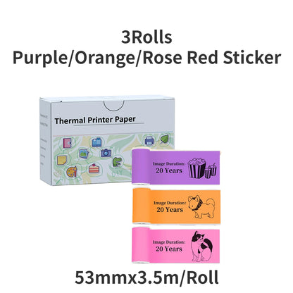 Mini Sticker Printer,Inkless Thermal Printer, Pocket Bluetooth Printer for Halloween Christmas Gift for Photo,Memo Impressora