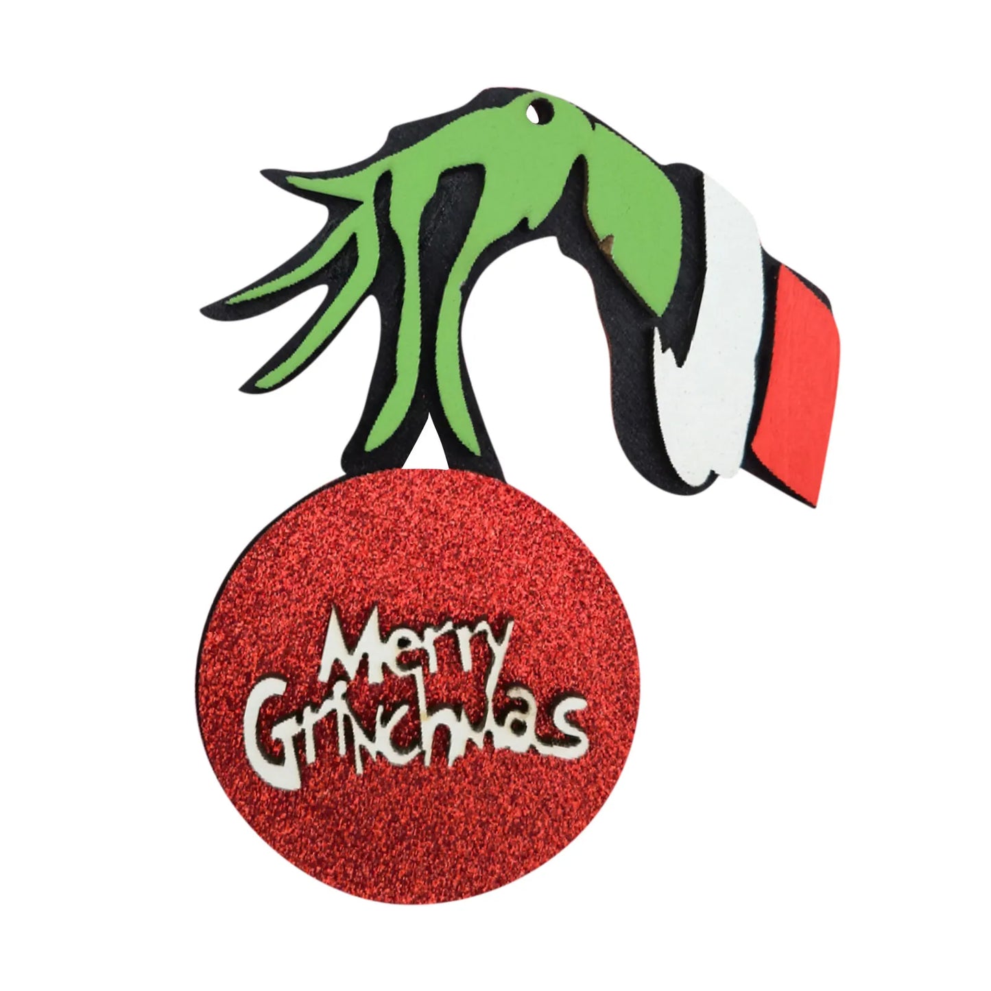 Grinchs Christmas Tree Decorations, Christmas Cute Wooden Hanging Ornaments For Tree, Christmas Decor Indoor Home Party Gifts
