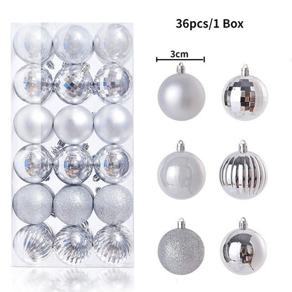 24/36Pcs/Box Christmas Ball Decoration Xmas Tree Pendent Ornaments for Home Decor Navidad New Year 2026 Party Supplies Accessory