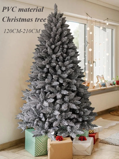 Artificial Christmas Tree 120CM-210CM Large PVC Encryption Tip Flocked Christmas Tree Family Christmas Atmosphere Decoration