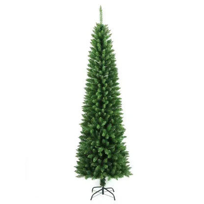 Luxury Artificial Christmas Tree PVC Pencil Pointed Slender Pen Pole Green Xmas Tree Home Decoration Atmosphere 120cm to 270cm