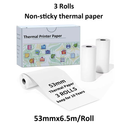 Mini Sticker Printer,Inkless Thermal Printer, Pocket Bluetooth Printer for Halloween Christmas Gift for Photo,Memo Impressora
