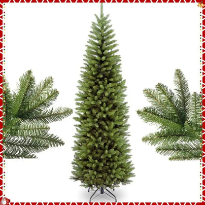 Artificial Christmas Tree PVC Material LED Light Pencil Christmas Tree 1.5m to 2.1m Family Christmas Party Scene Decorations
