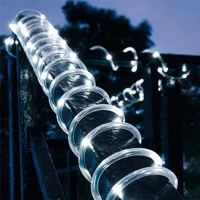 Outdoor Solar Tube Rope Led Light Garden Christmas Decoration Fairy String Light 22M Outdoor Wedding Party Led Lamp