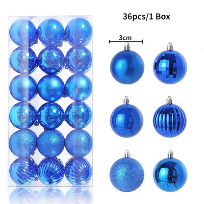 24/36Pcs/Box Christmas Ball Decoration Xmas Tree Pendent Ornaments for Home Decor Navidad New Year 2026 Party Supplies Accessory