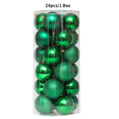 24/36Pcs/Box Christmas Ball Decoration Xmas Tree Pendent Ornaments for Home Decor Navidad New Year 2026 Party Supplies Accessory