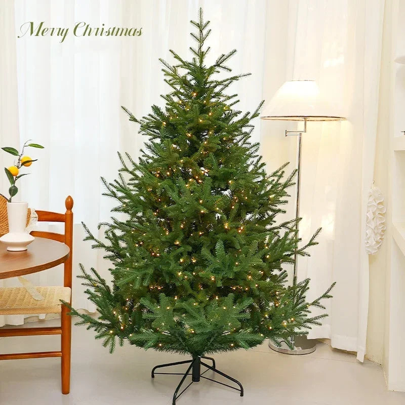 Artificial Christmas Tree PE+PVC Material with Built-in LED Lights Christmas Tree 1.2M-2.1M Christmas Decoration Home Decoration