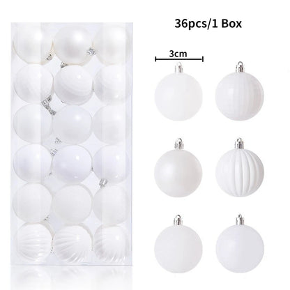 24/36Pcs/Box Christmas Ball Decoration Xmas Tree Pendent Ornaments for Home Decor Navidad New Year 2026 Party Supplies Accessory