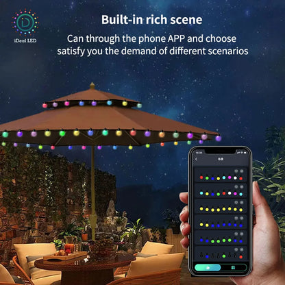 Christmas Party DIY Fairy String Light with Bluetooth APP and Remote Control LED Lighting Strings Waterproof USB Garden Decor