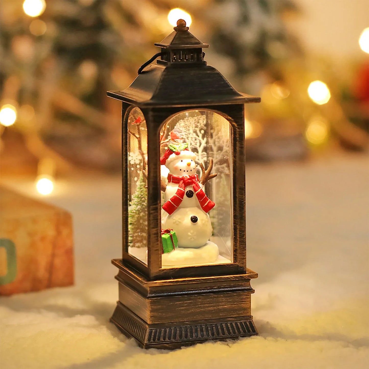 Christmas Little Night Lamp Festive Warm White LED Light Lantern Decoration Indoor Outdoor Home Garden Table Ornament Gift new