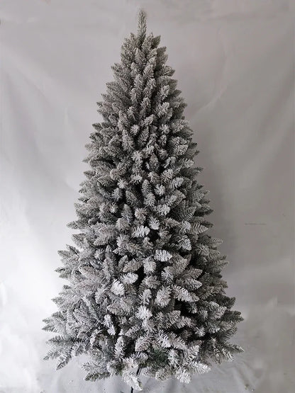 Artificial Christmas Tree 120CM-210CM Large PVC Encryption Tip Flocked Christmas Tree Family Christmas Atmosphere Decoration