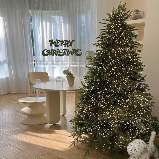 Christmas Tree PE Encrypted Christmas Decoration with Lights,Folding and Retractable Pine Needles,Christmas Tree Set Decoration