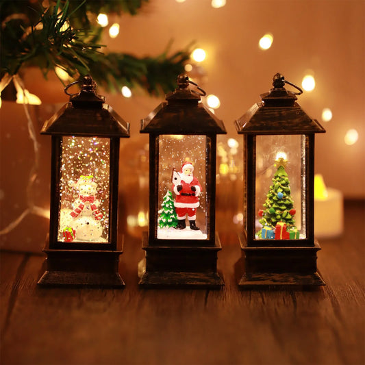 Christmas Little Night Lamp Festive Warm White LED Light Lantern Decoration Indoor Outdoor Home Garden Table Ornament Gift new