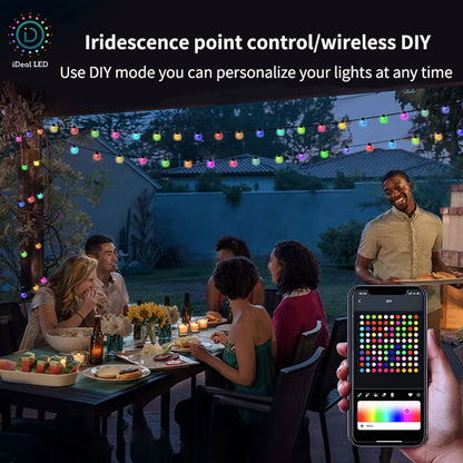 Christmas Party DIY Fairy String Light with Bluetooth APP and Remote Control LED Lighting Strings Waterproof USB Garden Decor