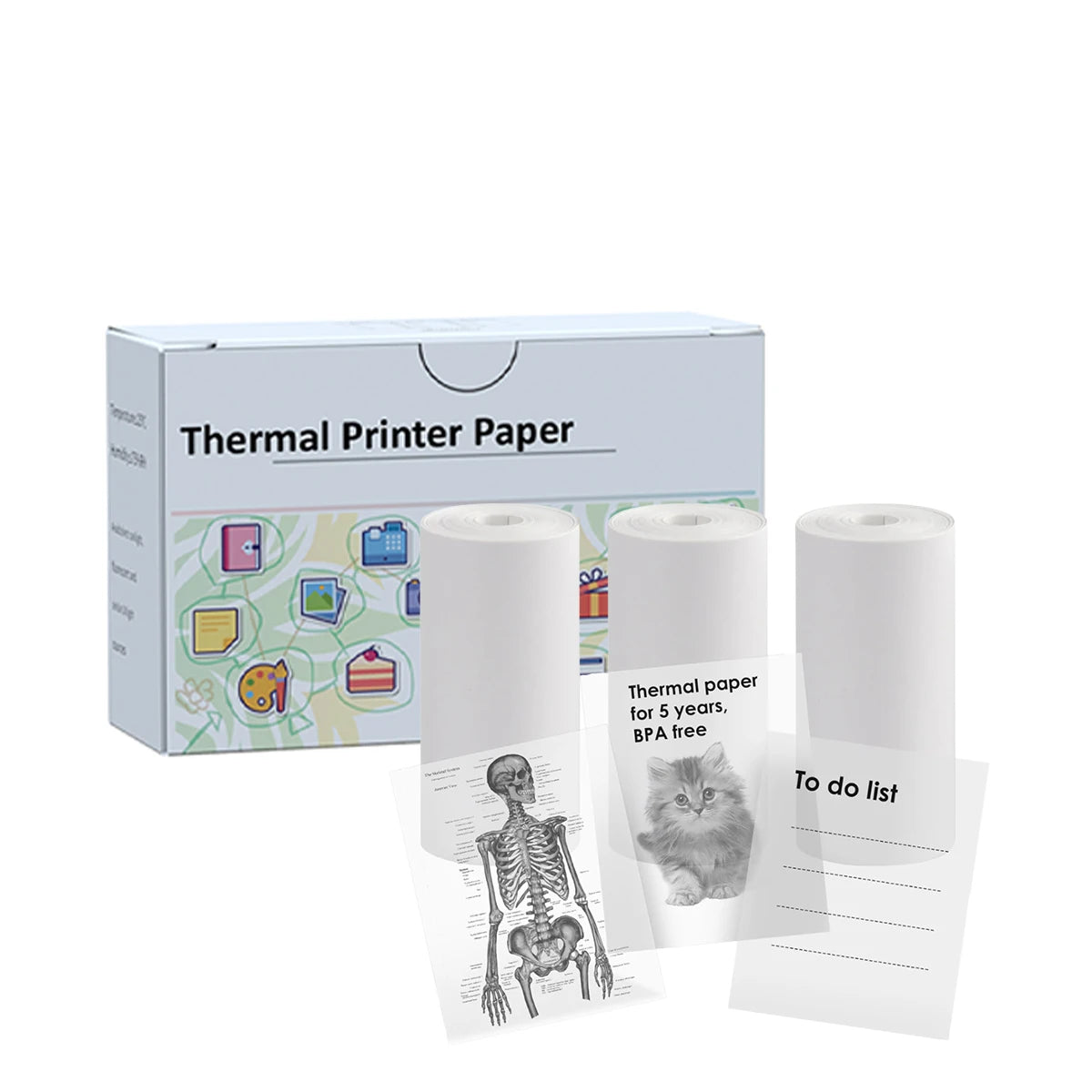 Mini Sticker Printer,Inkless Thermal Printer, Pocket Bluetooth Printer for Halloween Christmas Gift for Photo,Memo Impressora